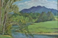 My version in oils of the Bellinger River and the Dorrigo Mountain